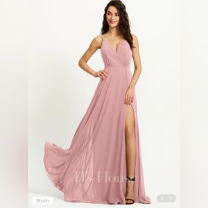 JJ’s House Bridesmaids Dress - Blush Pink (Chiffon)